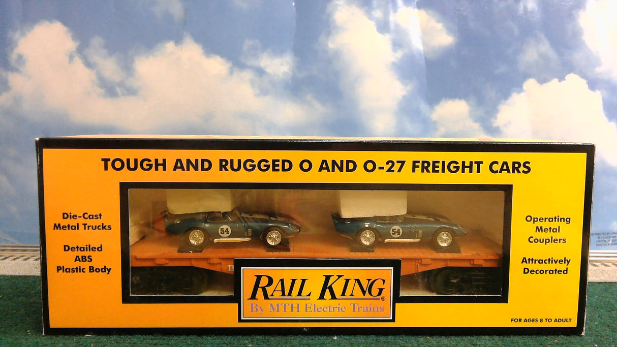 MTH 30-76288 Bessemer & Lake Erie Flat Car w/ 2 '65 Shely Cobras