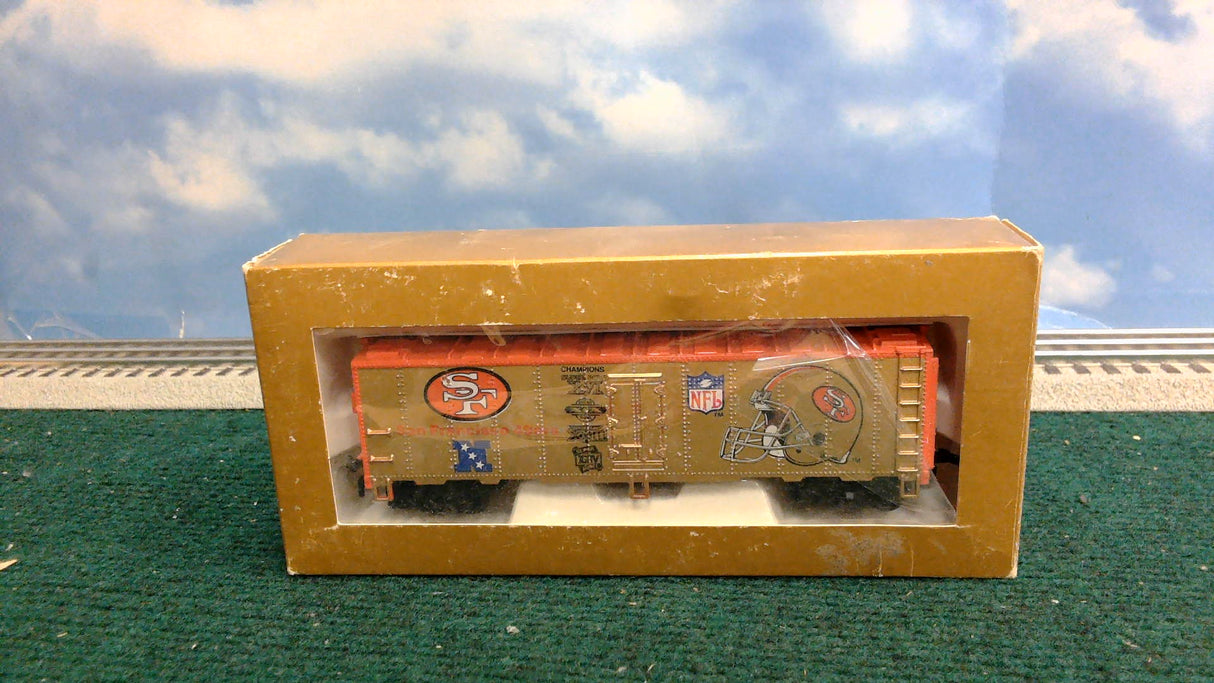 Mantua NFL SUPER BOWL EXPRESS Set Complete Engine Caboose Train Car HO Scale