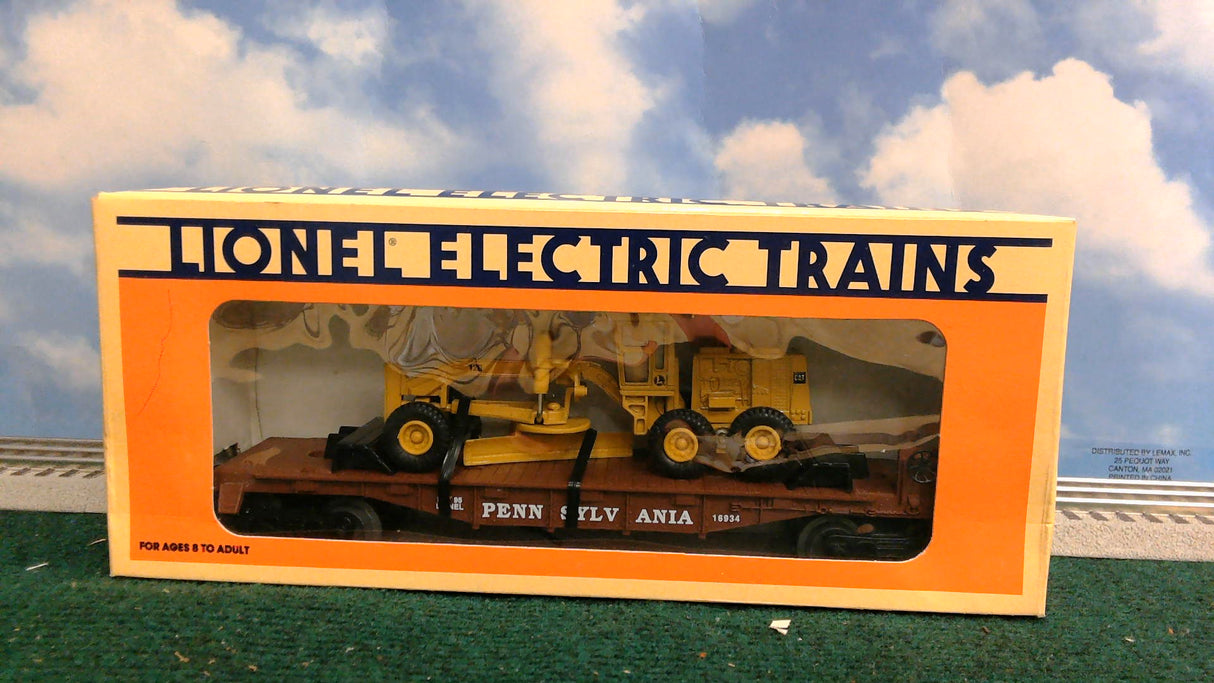 Lionel 6-16934 O Gauge Pennsylvania Flatcar w/Ertl Road Grader