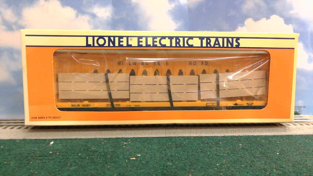 Lionel 6-16397 O Gauge Milwaukee Road I Beam Flatcar #16397