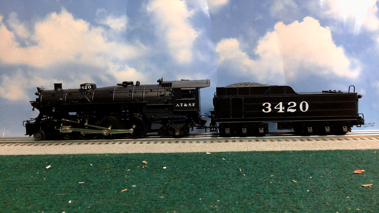 K-LINE K3330-3420 ATSF PACIFIC SEMI-SCALE DIE CAST STEAM ENGINE & DIE CAST TENDER