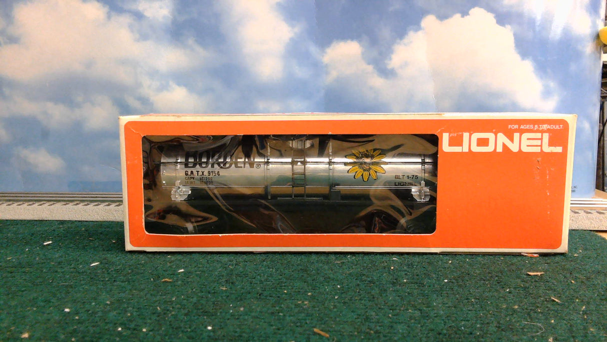 LIONEL 6-9154 BORDEN PLATED TANK CAR