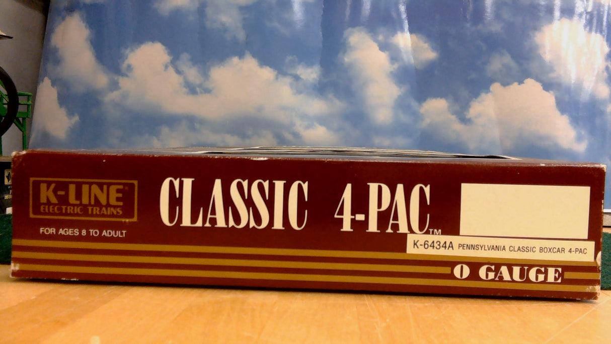 K-LINE K-6434A PENNSYLANIA CLASSIC BOXCAR 4-PAC