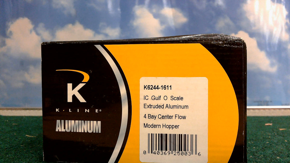 K-LINE K6244-1611 IC GULF O SCALE EXTRUDED ALUMINUM 4 BAY CENTER FLOW MODERN HOPPER