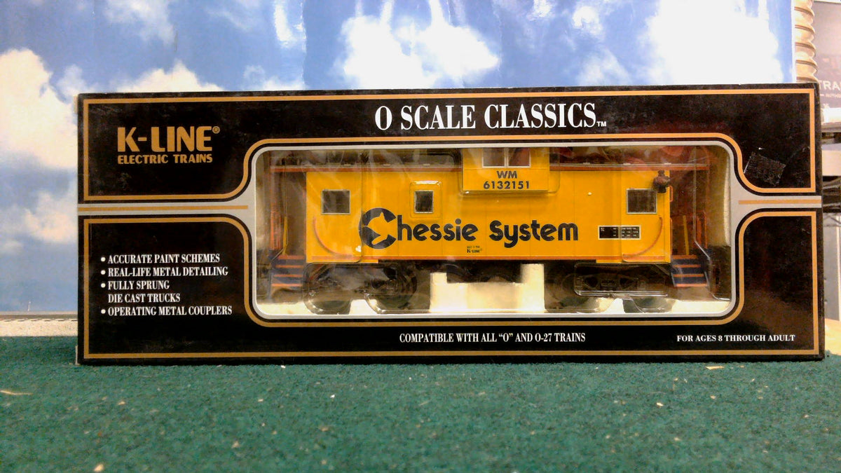 K-LINE K613-2151 WM CHESSIE SCALE CLASSIC EXTENDED VISION CABOOSE W/SMOKE UNIT