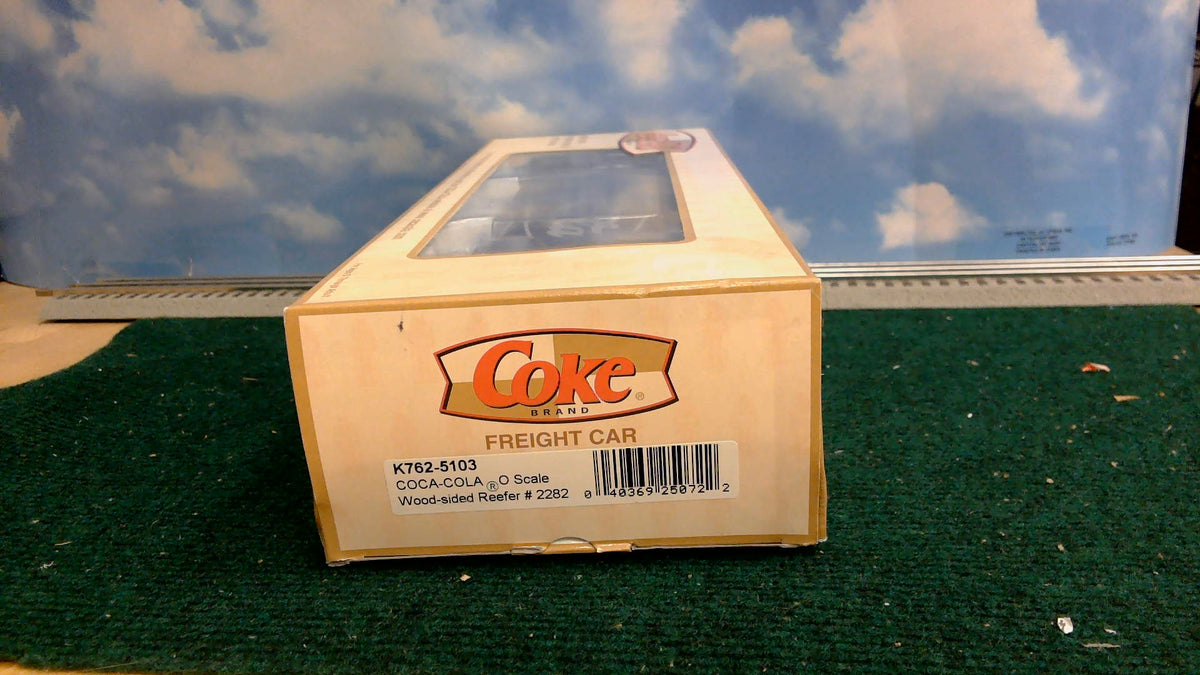 K-LINE K762-5103 COCA-COLA BRAND O SCALE WOOD-SIDED REEFER