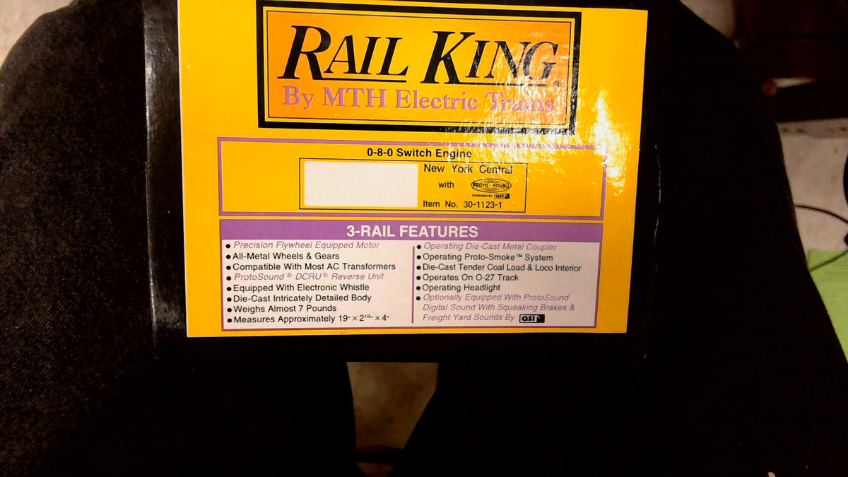MTH RAILKING 30-1123-1 0-8-0 SWITCH ENGINE NEW YORK CENTRAL WITH PROTO-SOUNDS