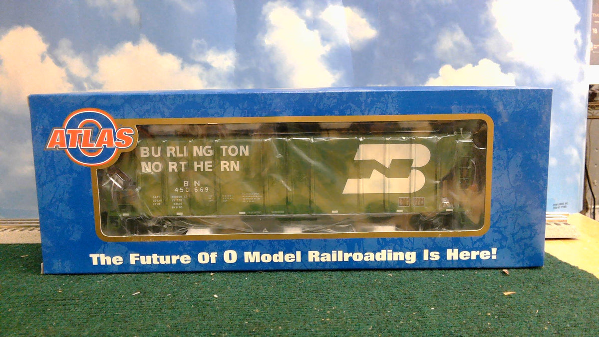 ATLAS PS-4427 LOW SIDE COVERED HOPPER 6376-3 BURLINTON NORTHERN (3 RAIL)