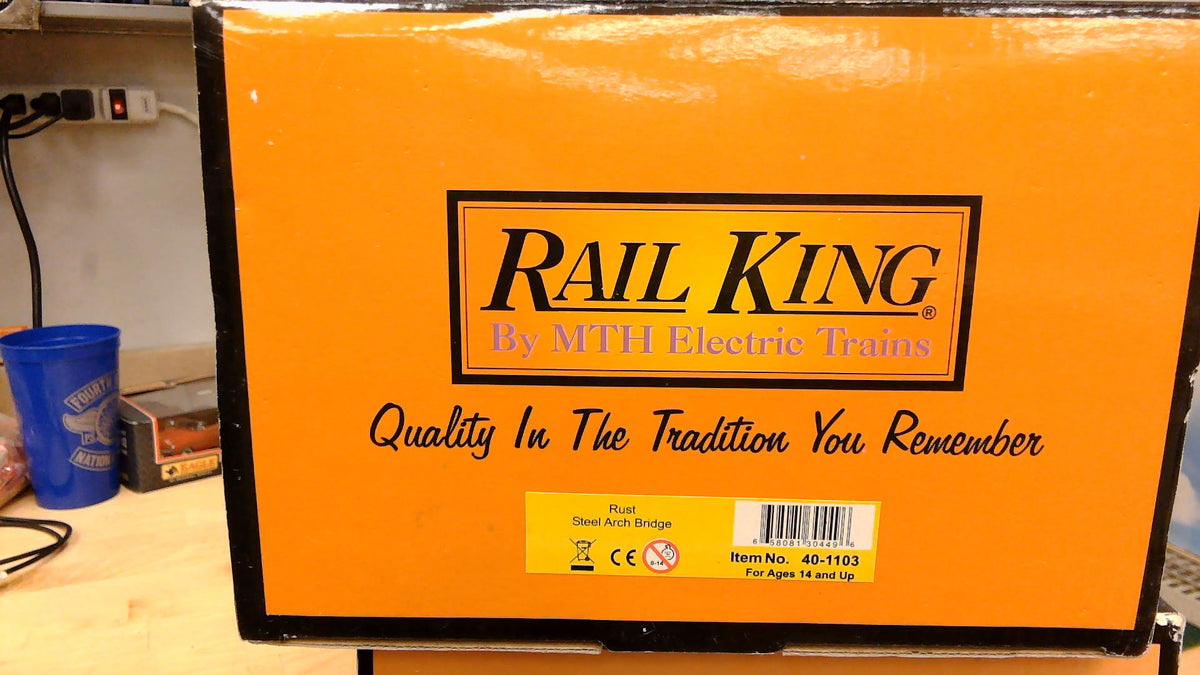 MTH RAILKING 40-1031 RUST STEEL ARCH BRIDGE
