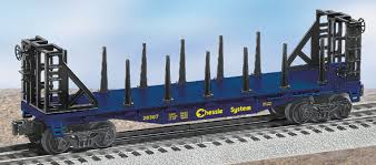 Lionel Chessie System Flatcar w/ Bulkheads 6-26307 O Gauge