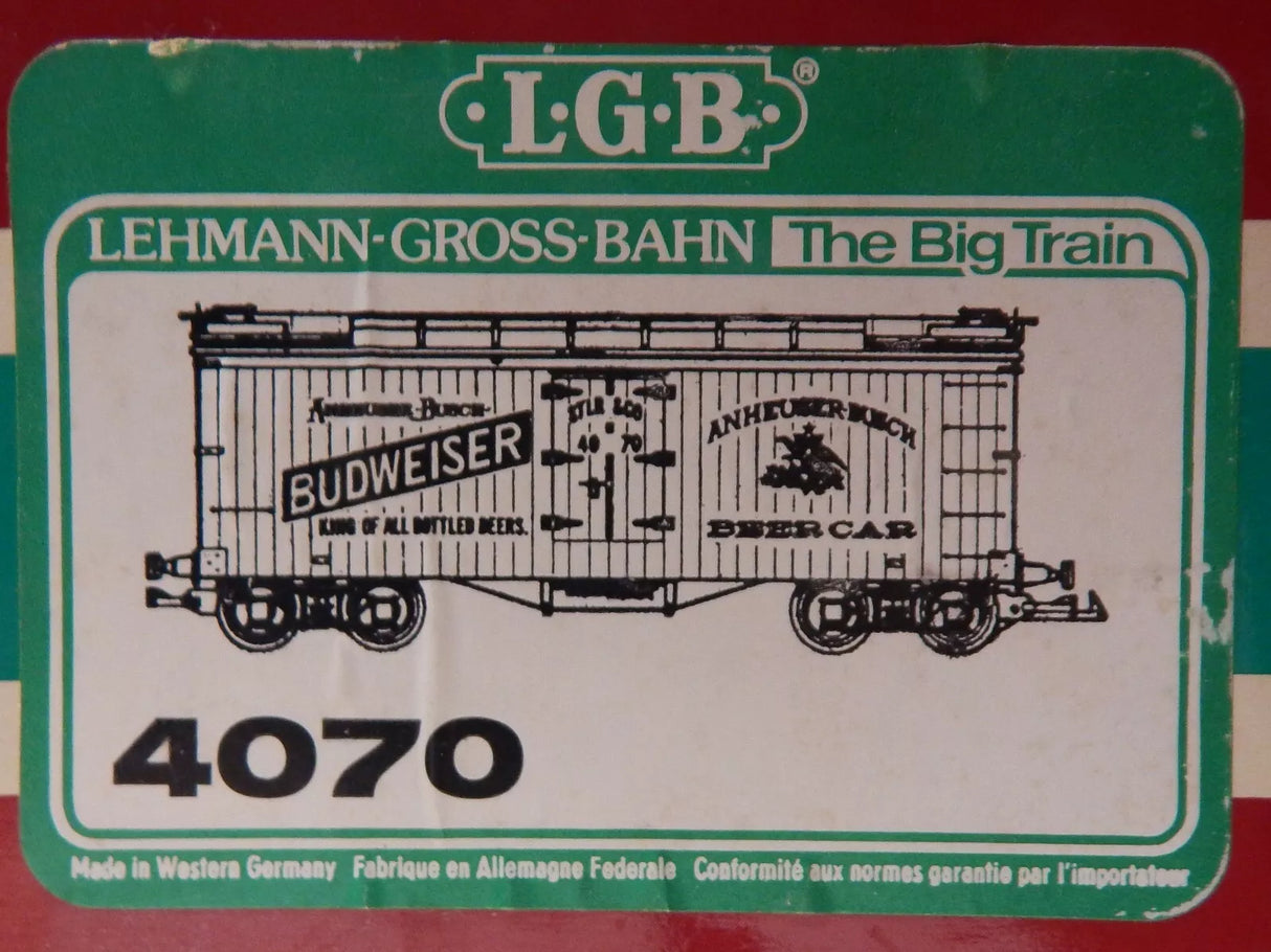 LGB 4070 BUDWEISER REEFER CAR