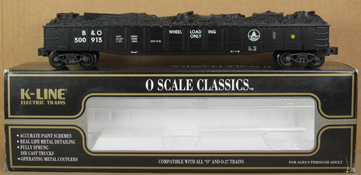 K-Line K652 Baltimore and Ohio Die Cast Gondola