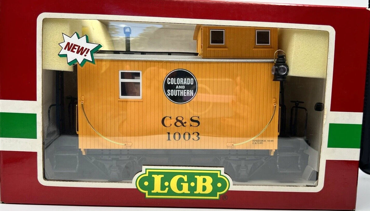 LGB 43650 COLORADO & SOUTHERN 1003 SHORT YELLOW CABOOSE NEW IN BOX