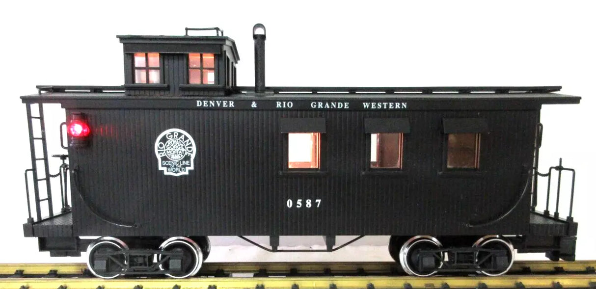 DELTON #0587 BLACK DENVER & RIO GRANDE WESTERN LONG CABOOSE