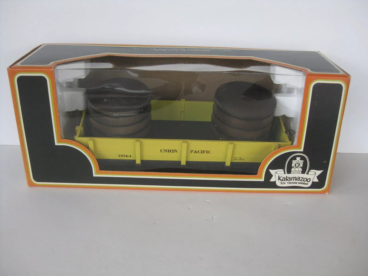 Kalamazoo Trains Union Pacific Old Time Wood-sided Gondola Car with Barrels 1874-4