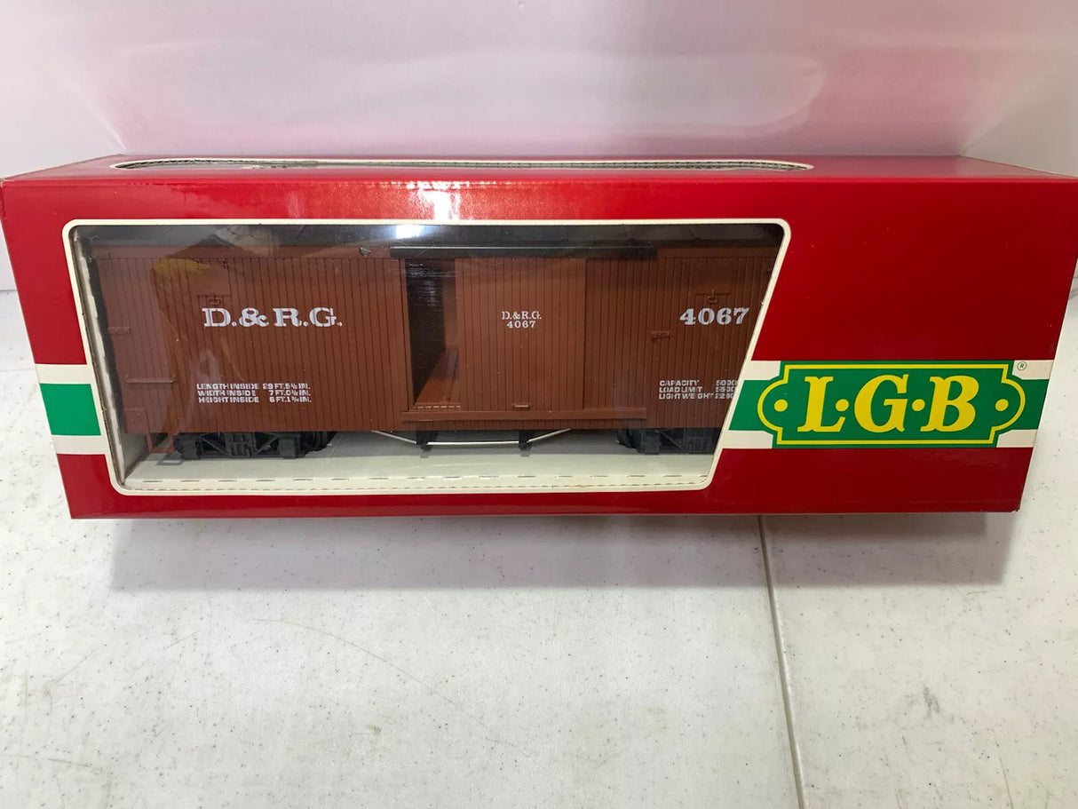 LGB - 4067 D&RGW Boxcar G Scale-Red