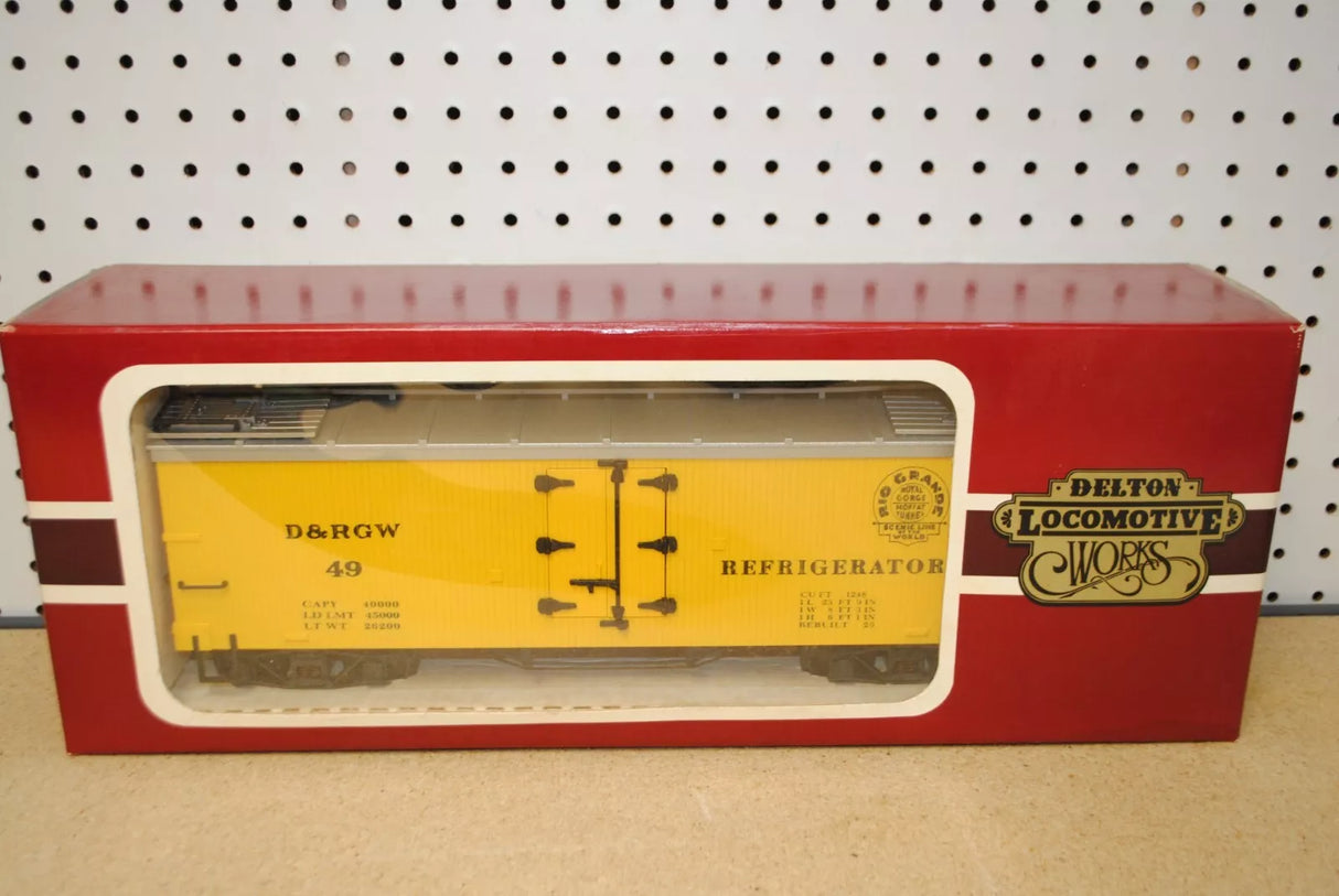 Delton 4257Y D&RGW Denver & Rio Grande Western Reefer Car-Yellow