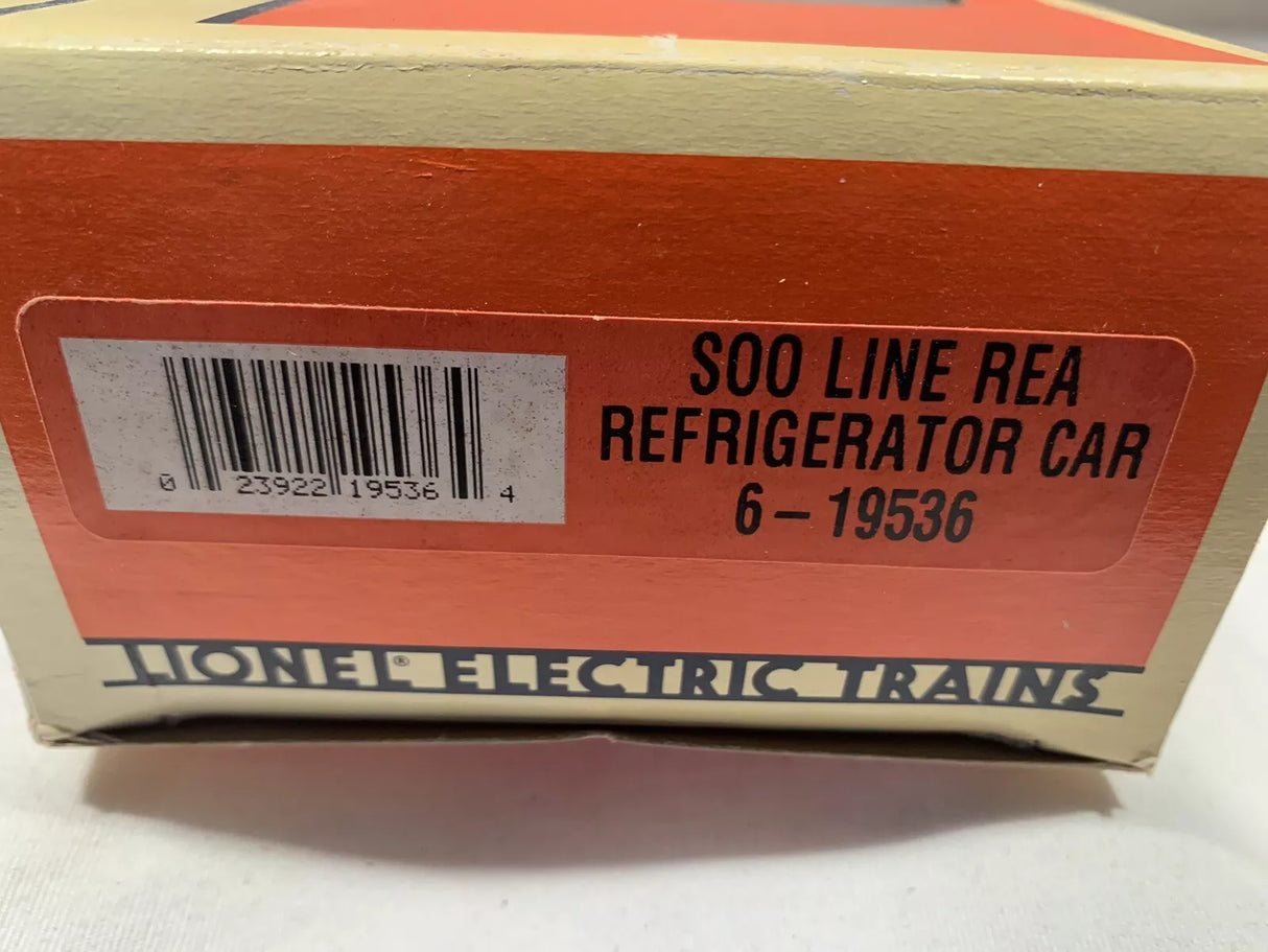 LIONEL SOO LINE REA REEFER CAR 6-19536 RAILWAY EXPRESS AGENCY TRAIN O GAUGE
