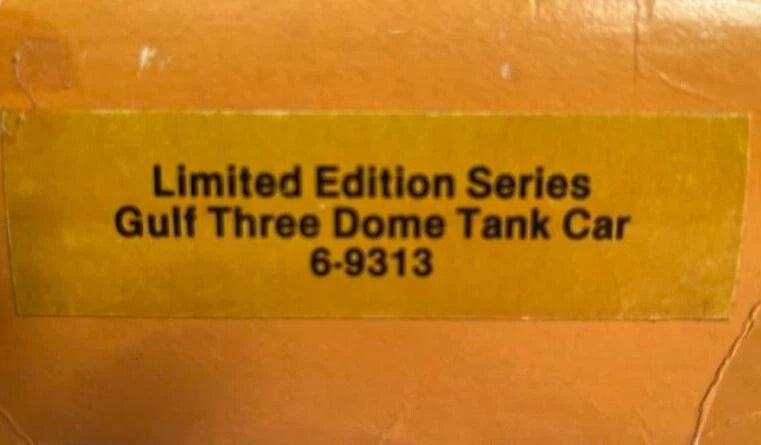 Lionel ~ 6-9313 Limited Edition Series Gulf Three Dome Tank car