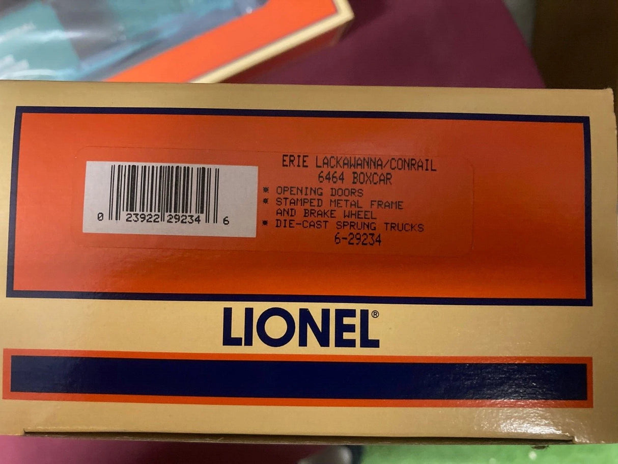 Lionel O-Gauge #6-29234 Erie Lackawanna/Conrail Over-stamped 6464 Box Car