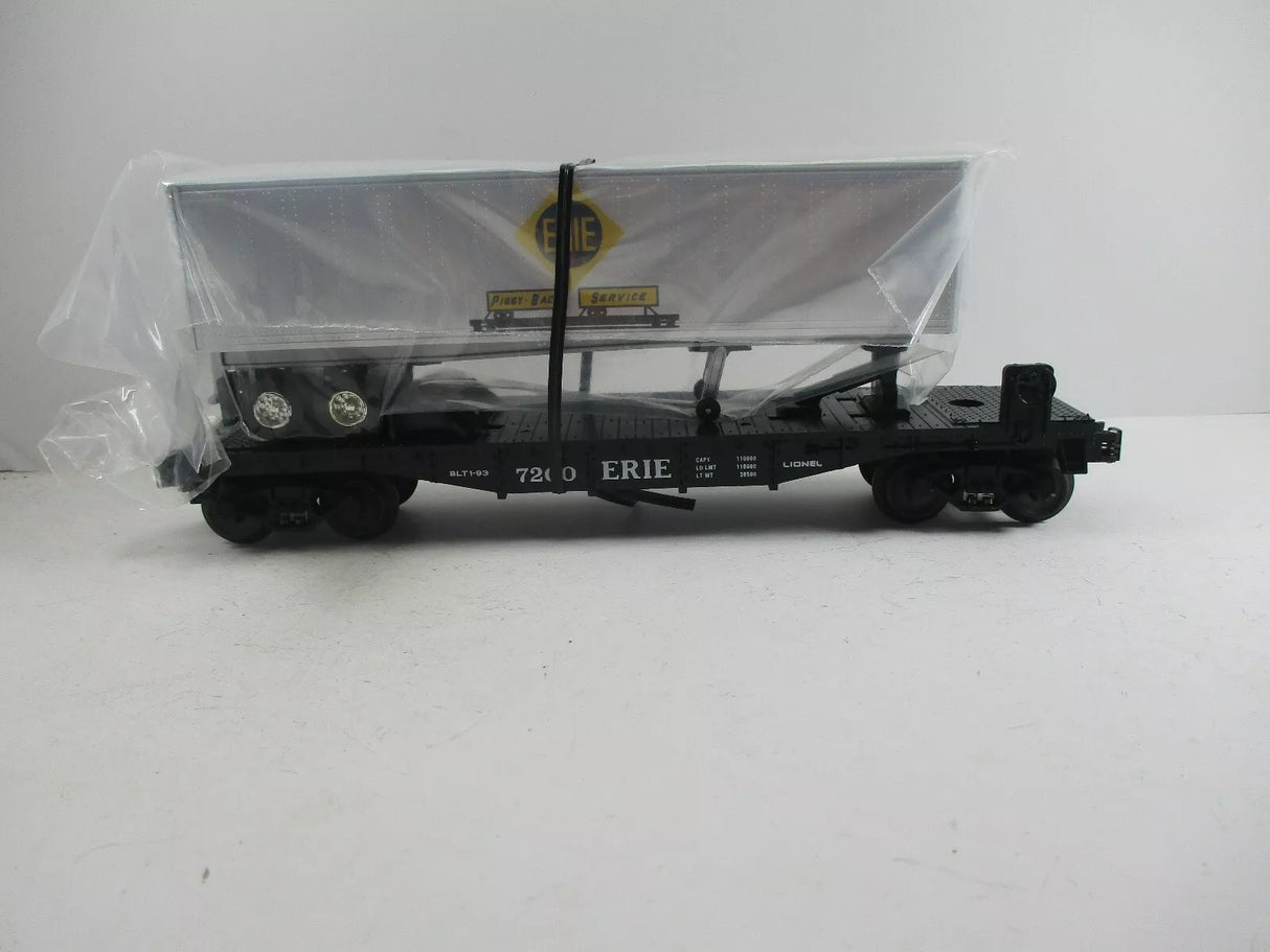 Lionel 6-19415 Erie Flatcar with Trailer