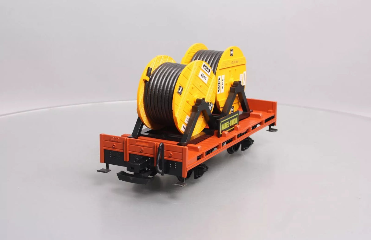 LGB 4002 G Scale Kabel Union Flatcar with Cable Reels