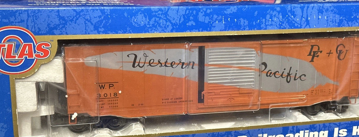 Atlas-O 50' PS-1 Box Car #7583-4: Western Pacific #3019 (2-Rail)