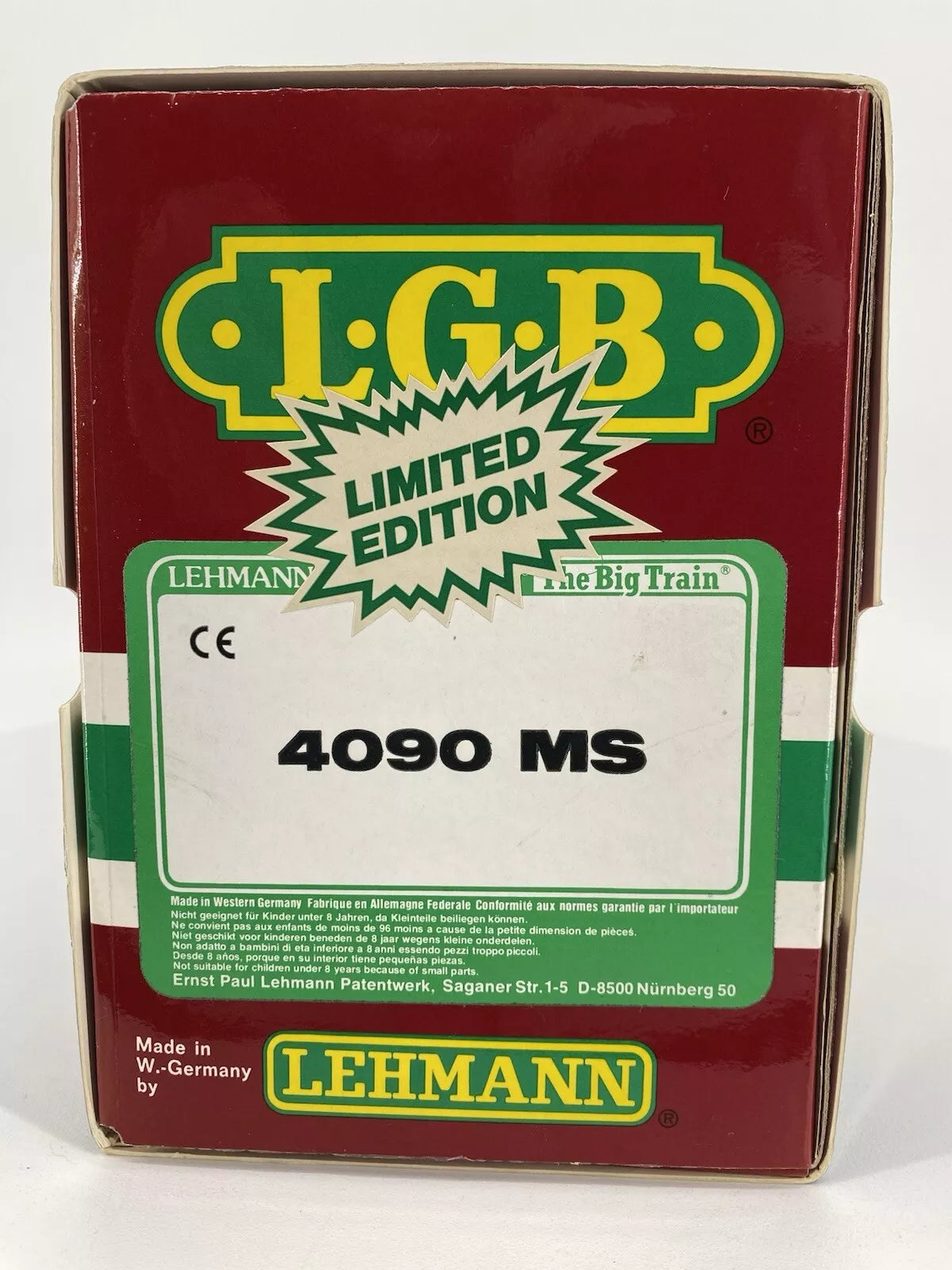 LGB 4090-MS G Scale Morton Salt Boxcar - (# 1639 of 2040)