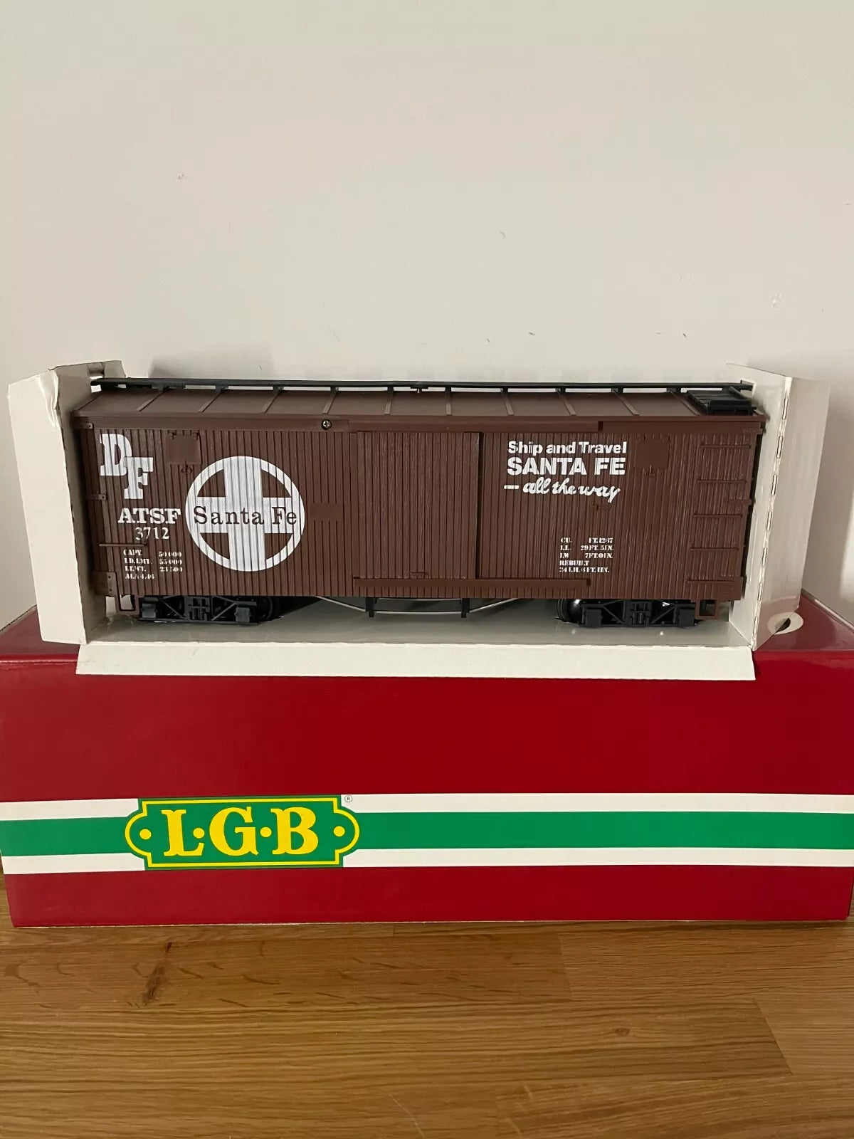 LGB 4067 D 03 - SANTA FE BOX CAR G SCALE