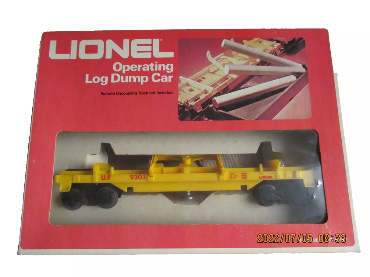 Lionel 6-9303 Union Pacific Operating Log Dump Car W/ Logs