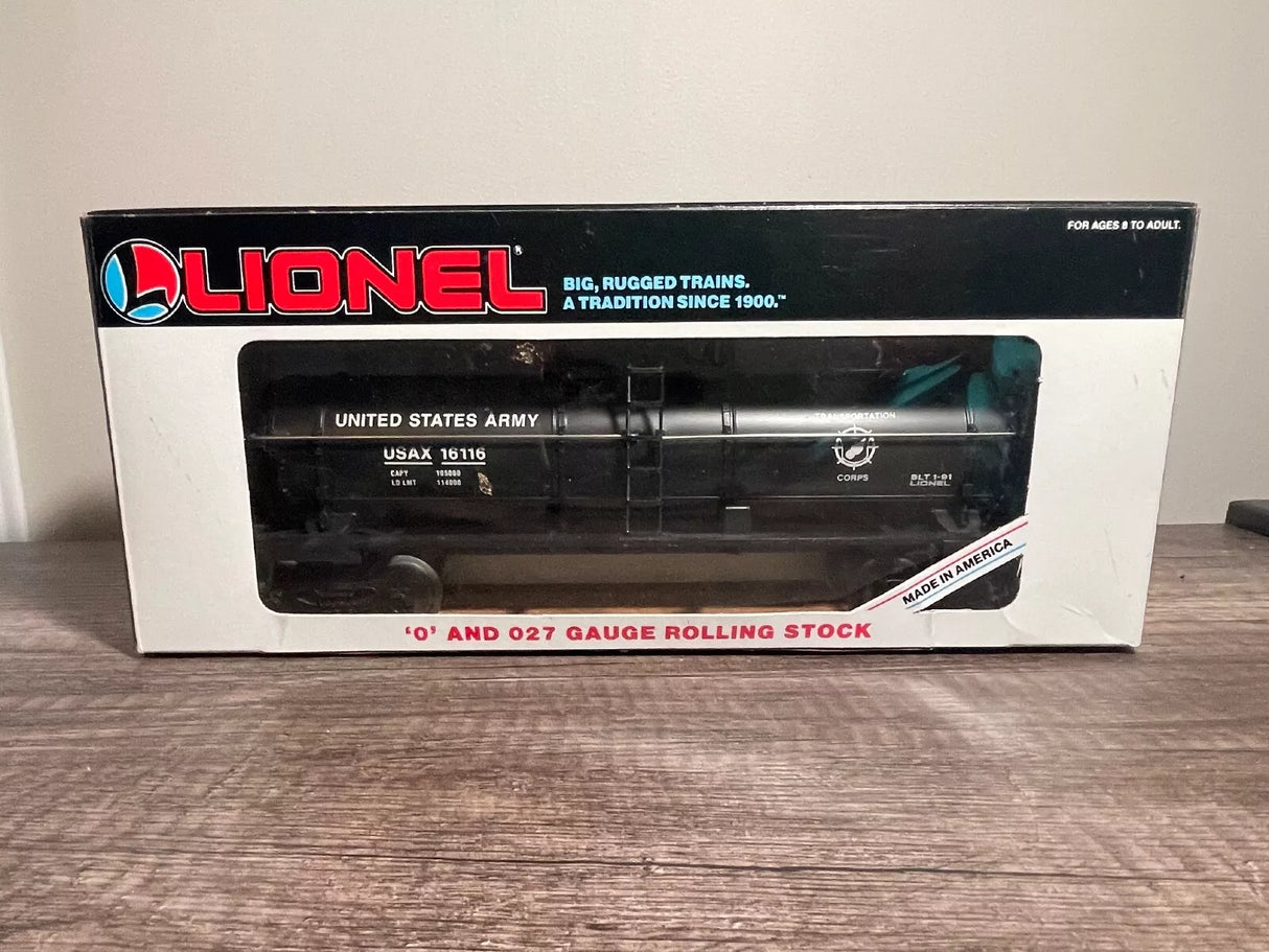 Lionel 6-16116 O Gauge U.S. Army Transportation Corps Single Dome Tank Car
