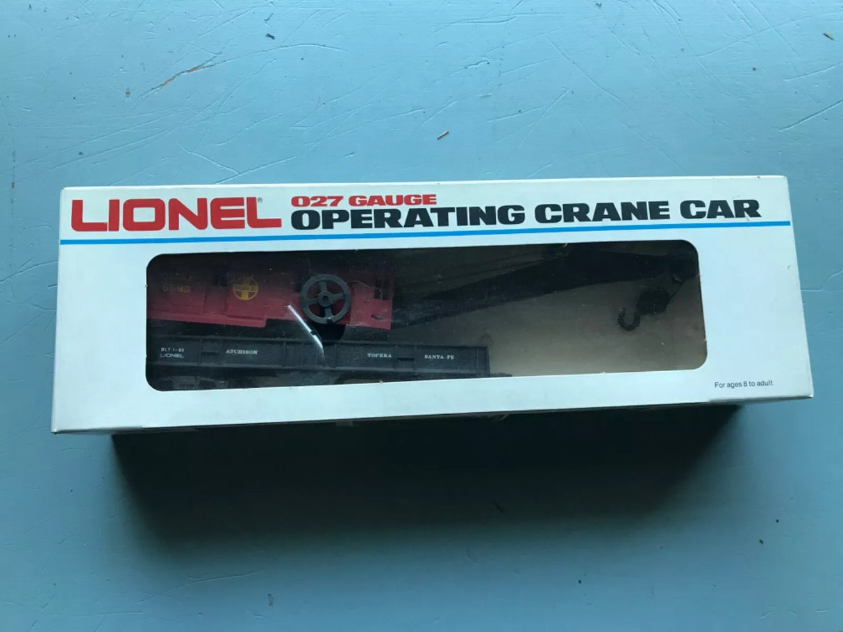 Lionel 6-6593 A.T.S.F. Crane Car - Red