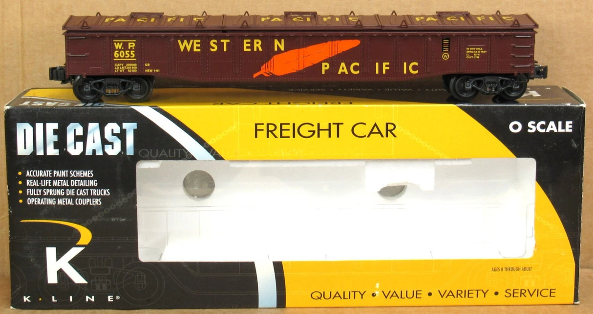 K-Line K652 Western Pacific Die Cast Gondola with Roof Covers
