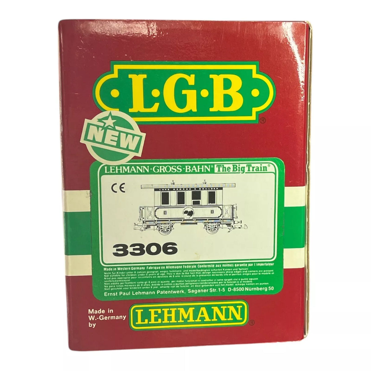 LGB - 3306 Lake George & Boulder 1st Class Passenger Car