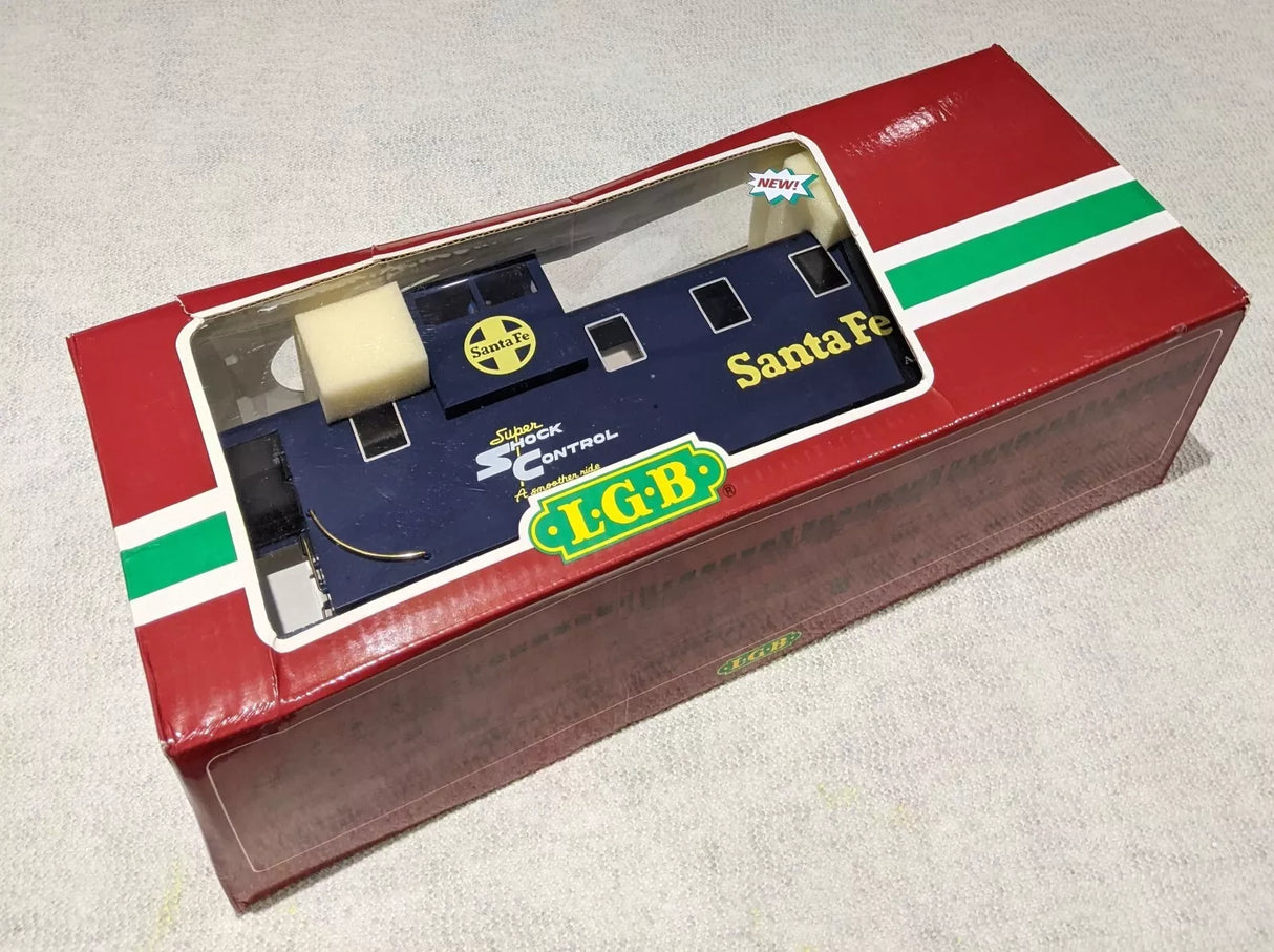 LGB 43710 G Scale Blue Queen Mary Series Santa Fe Caboose BLUE Box Train