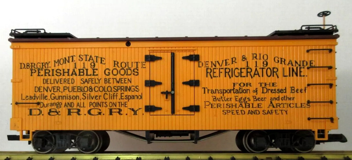 LGB 4174 D & R G R Y REEFER - ORANGE