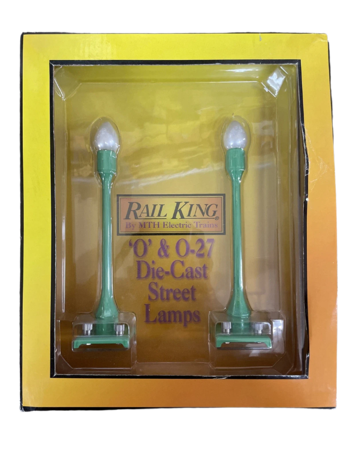 MTH 30-1080 #580-2 O Scale Pea Green Street Lamp Set