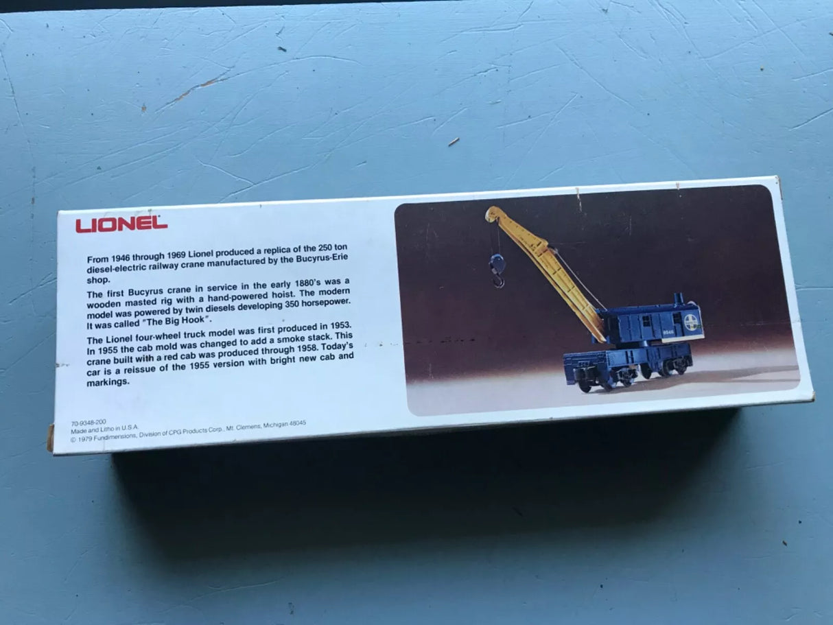 Lionel 6-6593 A.T.S.F. Crane Car - Red