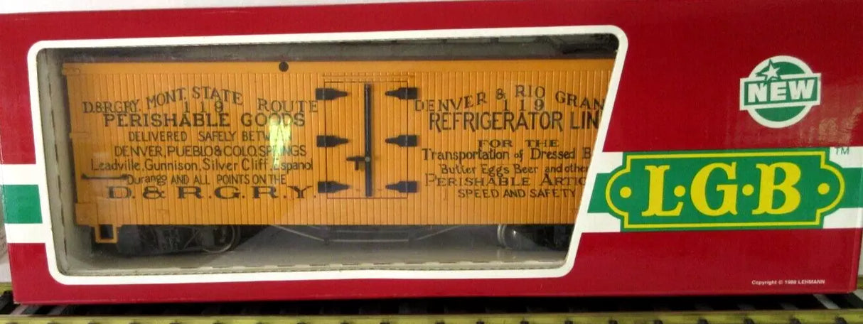 LGB 4174 D & R G R Y REEFER - ORANGE