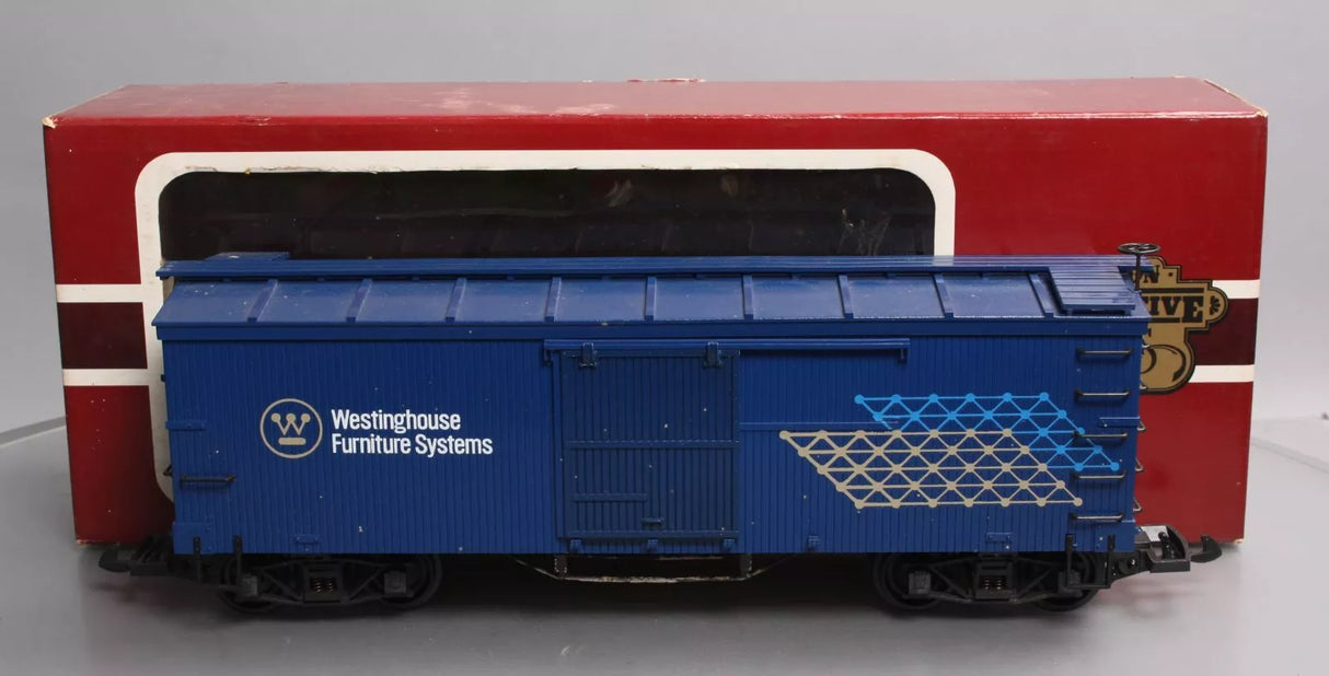 Delton 4255W G Scale Westinghouse Boxcar - Blue