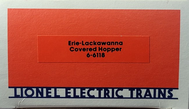 Lionel No. 6-6118 O Gauge Erie Lackawanna Hopper Car W/O Cover