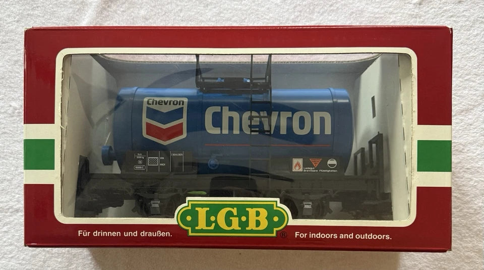LGB 44400 / G Scale / Chevron Tank Car Blue