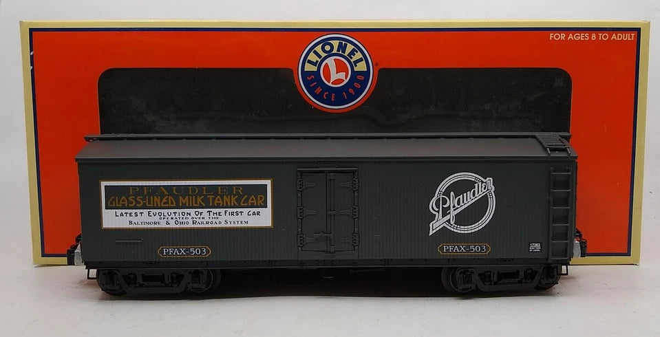 Lionel 6-17363 O Gauge Pfaudler Milk Billboard Refrigerator Car #503