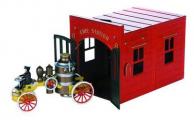 MTH Tinplate 10-1003: Kingsbury Fire House & Pumper