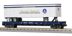 MTH Premier 20-98115: Baltimore & Ohio Flatcar w/ 48' Trailer
