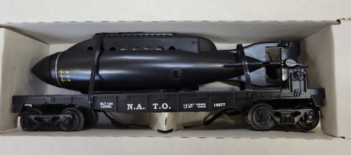 Lionel 6-16677: NATO Flatcar with Royal Navy Submarine