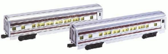 Lionel 6-39106: CANADIAN PACIFIC ALUMINUM STREAMLINED PASSENGER CAR 2-PACK