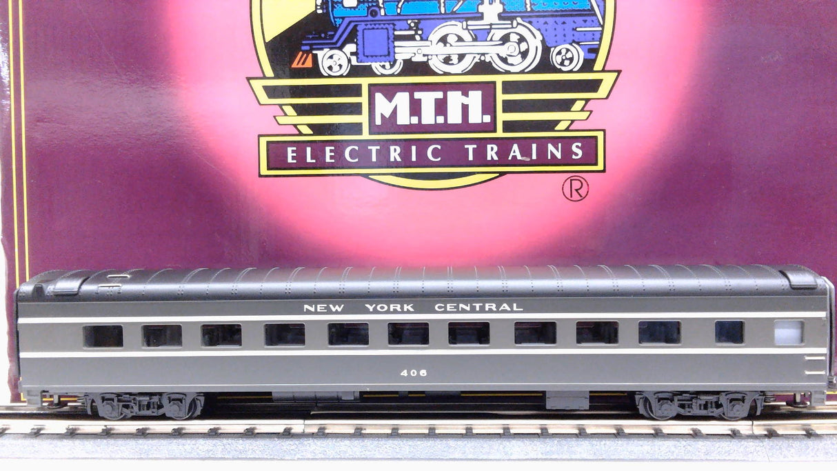 MTH Premier 20-6616: New York Central 2-Car 70' Streamlined Slpr/Diner Passenger Set (Smooth Sided)
