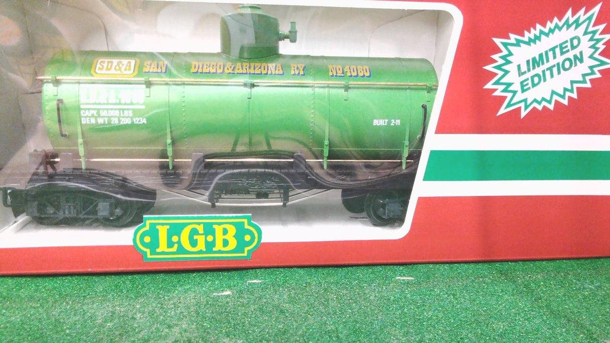 LGB 4080-Y-05: San Diego & Arizona Single Dome Tank Car
