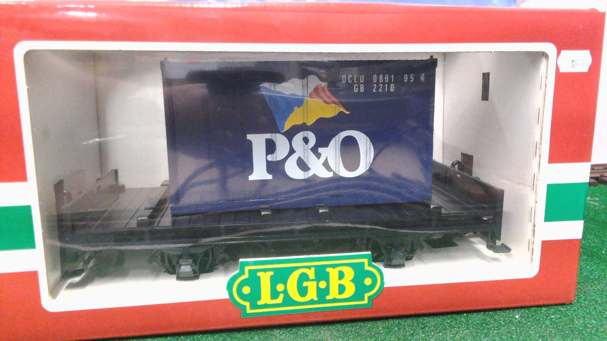 LGB 4103: Flat Car w/ P&O Container